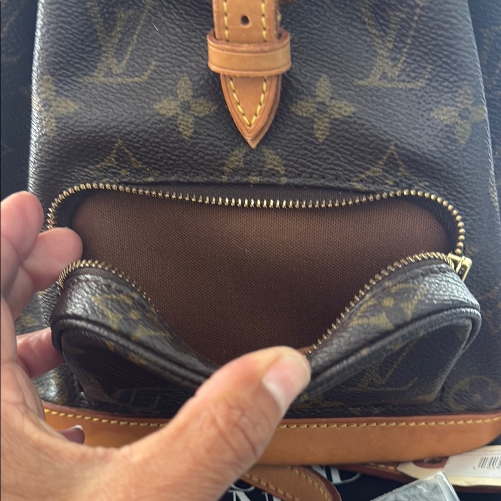 Louis Vuitton Monogram Backpack - Brown with Tan Trim - Picture 3 of 8